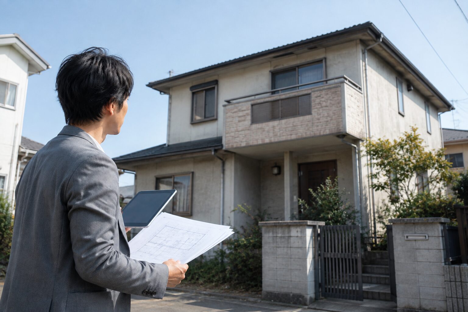既存住宅状況調査(ホームインスペクション):外壁の劣化状況を調査する一級建築士