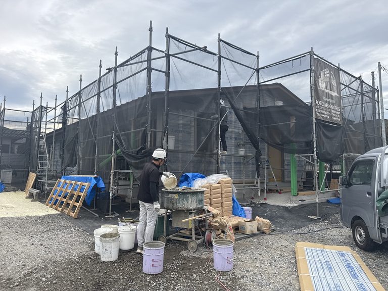 矢原の家　外壁塗り壁工事
