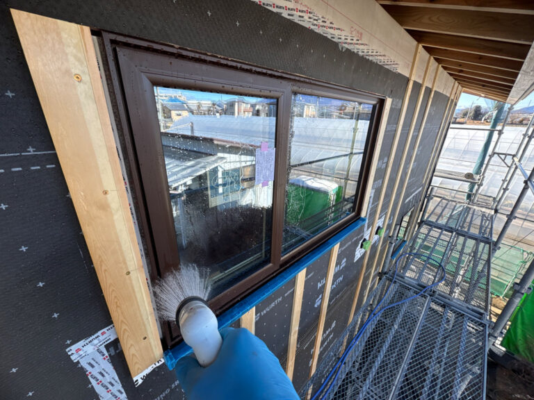 外部建具周りの散水テスト